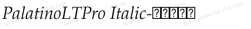 PalatinoLTPro Italic字体转换